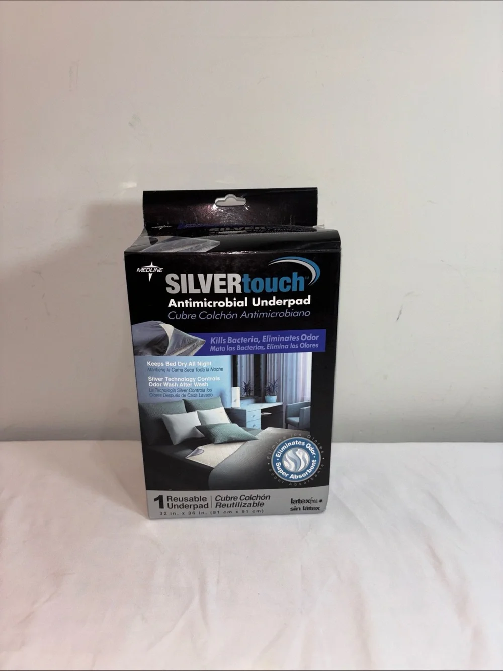 Silver Jeans Silvertouch Antimicrobial Underpad - Black Box with Blue Accents
